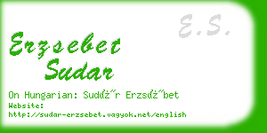 erzsebet sudar business card